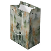 Anniversaire de la Forêt Misty | Sac cadeau de ret (Devant Angle)