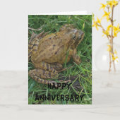 Anniversaire de la grenouille Bonne carte d'annive (Fleur jaune)