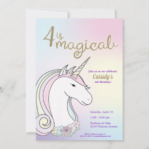 Anniversaire de la licorne ; Invitation à la Fille