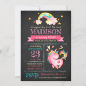 Anniversaire de la licorne | Invitation de la fête (Devant)