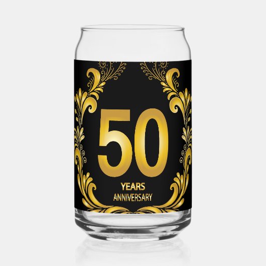 Anniversaire de la Parties scintillant d'or de 50  (Verso)