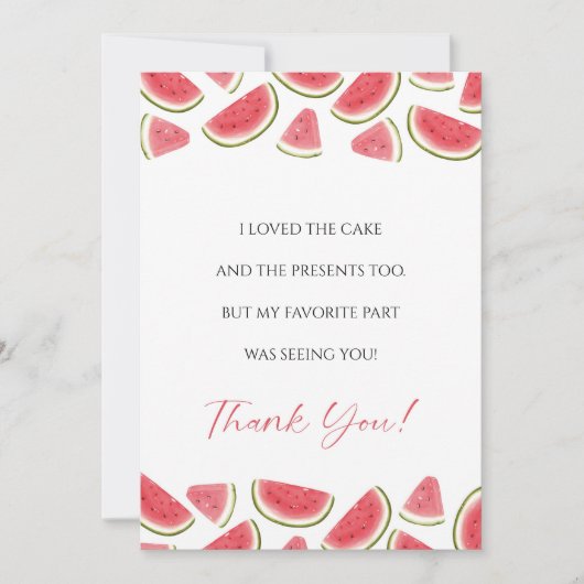 Anniversaire de la pastèque, Un dans un Carte de r (Devant)