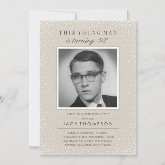 Anniversaire de la photo Invitations - Ardoise (Devant)