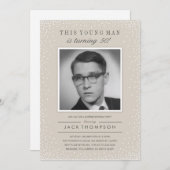 Anniversaire de la photo Invitations - Ardoise (Devant / Derrière)