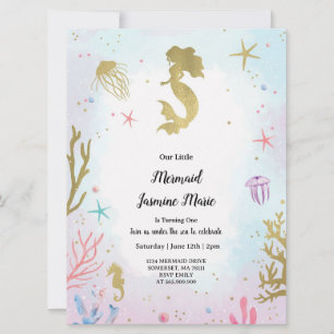 Anniversaire de la sirène sur invitation en mer