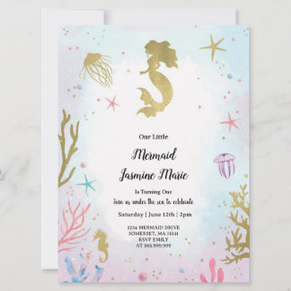 Anniversaire de la sirène sur invitation en mer