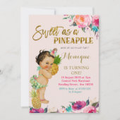 Anniversaire de l'ananas en or première invitation (Devant)