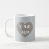 Anniversaire de l'argent Coeurs d'argent Café Mug (Gauche)