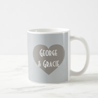Anniversaire de l'argent Coeurs d'argent Café Mug