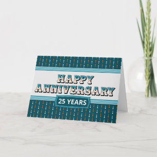 Anniversaire de l'employé 25 ans Carte texte décor