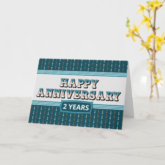 Anniversaire de l'employé 2 ans Carte texte décora (Fleur jaune)