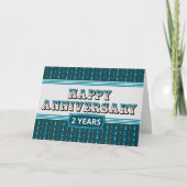 Anniversaire de l'employé 2 ans Carte texte décora (Devant)