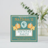 Anniversaire de l'enfant - 4 ans - Invitation de f (Debout devant)