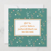 Anniversaire de l'enfant - 4 ans - Invitation de f (Dos)