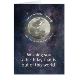Anniversaire de l'épouse jusqu'à la lune et retour