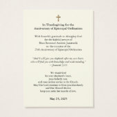 Anniversaire de l'évêque catholique Jésus (Dos)