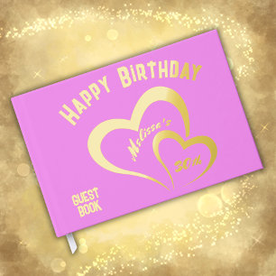 Anniversaire de l'or moderne sur Pink Rect. Monogr