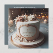 ANNIVERSAIRE DE LOVELYWEDDING Invitation ÉDITABLE (Devant / Derrière)