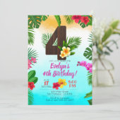 Anniversaire de Luau, Invitation Luau, 4e annivers (Debout devant)