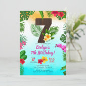Anniversaire de Luau, Invitation Luau Party 7e ann (Debout devant)