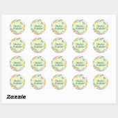 Anniversaire de maïs magique Sticker rond classiqu (Feuille)