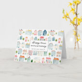 Anniversaire de maison Modèle de maison mignon de  (Fleur jaune)