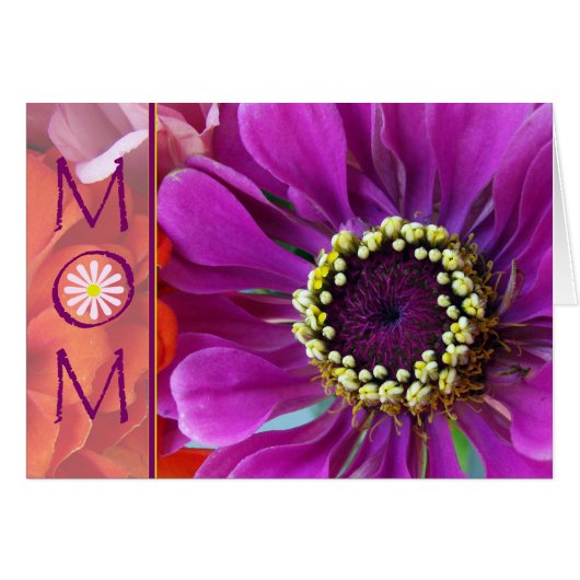 Anniversaire de Maman Purple Zinnia Flower (Devant horizontal)