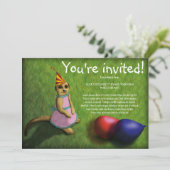 Anniversaire de Meerkat, invitation (Debout devant)