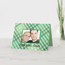 Anniversaire de papa, Masculine Plaid, Carte photo