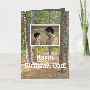 Anniversaire de papa, Rustique, Carte photo de la