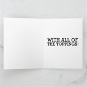 ANNIVERSAIRE DE PIZZA AVEC BOUGIE CARTE SURTAILLÉE (Intérieur)