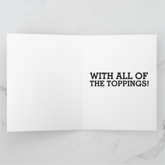 ANNIVERSAIRE DE PIZZA AVEC CARTE À BOUGIE (Intérieur)