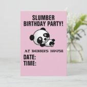 ANNIVERSAIRE DE SLUMBER INVITATIONS DE PANDA BEAR (Debout devant)