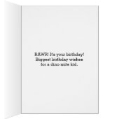 Anniversaire de Trex Dinosaur (Intérieur (Droit))