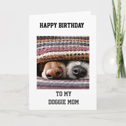 ANNIVERSAIRE "DE VOTRE DOGGIE" CARTE (Devant)