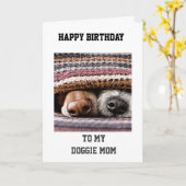 ANNIVERSAIRE "DE VOTRE DOGGIE" CARTE (Fleur jaune)