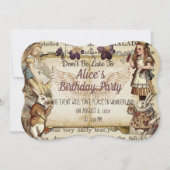 Anniversaire de Wonderland Invitation (Devant)
