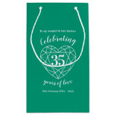 Anniversaire d'émeraude 35 ans sac cadeau femme ve (Dos)