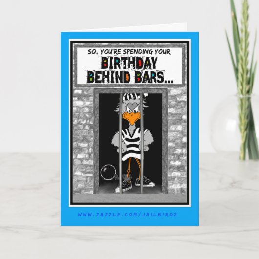 Anniversaire derrière des barres : Carte (Devant)