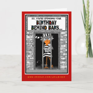 Anniversaire Derrière Les Bars : Carte Jailbird Bi