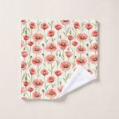 Anniversaire des fleurs de pavot rouge (Gant de toilette)