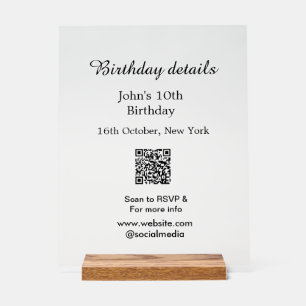 Anniversaire détails 10e anniversaire balayage QR 