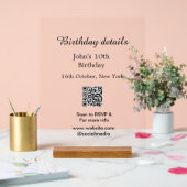 Anniversaire détails 10e anniversaire balayage QR  (Mariage)