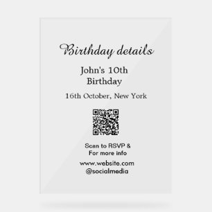 Anniversaire détails 10e anniversaire balayage QR