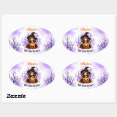 Anniversaire d'Halloween Cute Little Witch Sticker (Feuille)