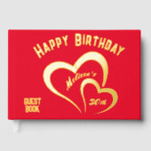 Anniversaire d'or moderne sur le Monogramme rouge (Recto)