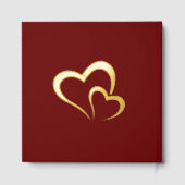 Anniversaire d'or moderne sur Maroon - Monogramme (Verso)