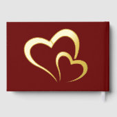 Anniversaire d'or moderne sur Maroon Monogramme Pe (Verso)