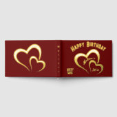 Anniversaire d'or moderne sur Maroon Monogramme Pe (Complet)