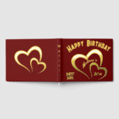 Anniversaire d'or moderne sur Maroon Rec Monogramm (Complet)